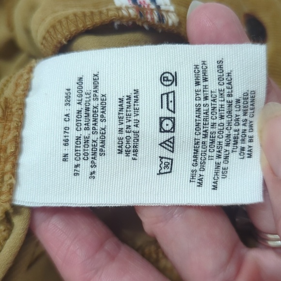 Anthropologie Pilcro & The Letterpress Corduroy Pants, Color Yellow Size 26 - Picture 12 of 15